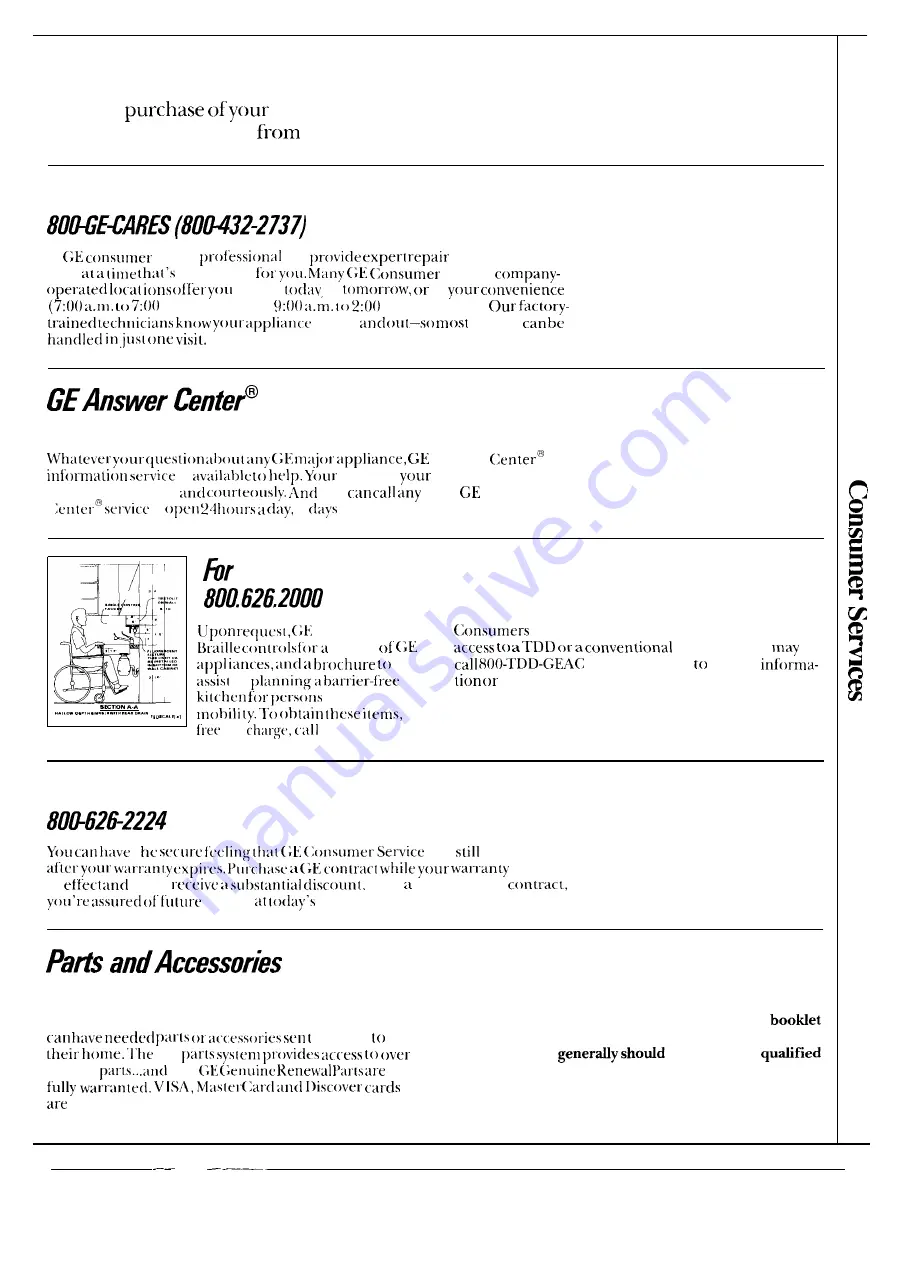 GE GSD806 Use And Care Manual Download Page 19