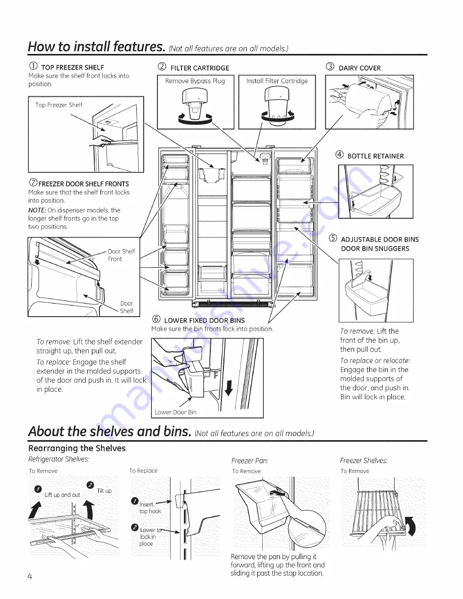 GE GSH25JGDDBB Owner'S Manual And Installation Instructions Download Page 4