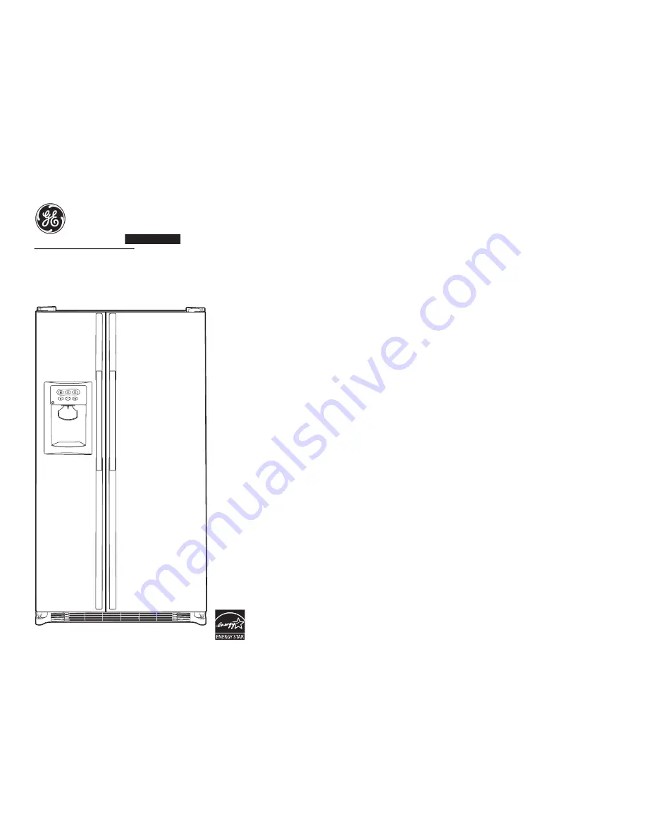 GE GSH25KGR Dimension Manual Download Page 2