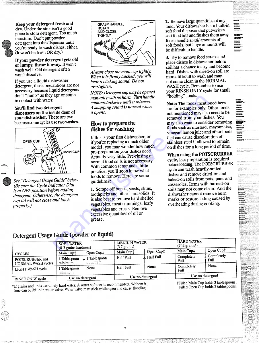 GE GSM603G Use And Care Manual Download Page 7