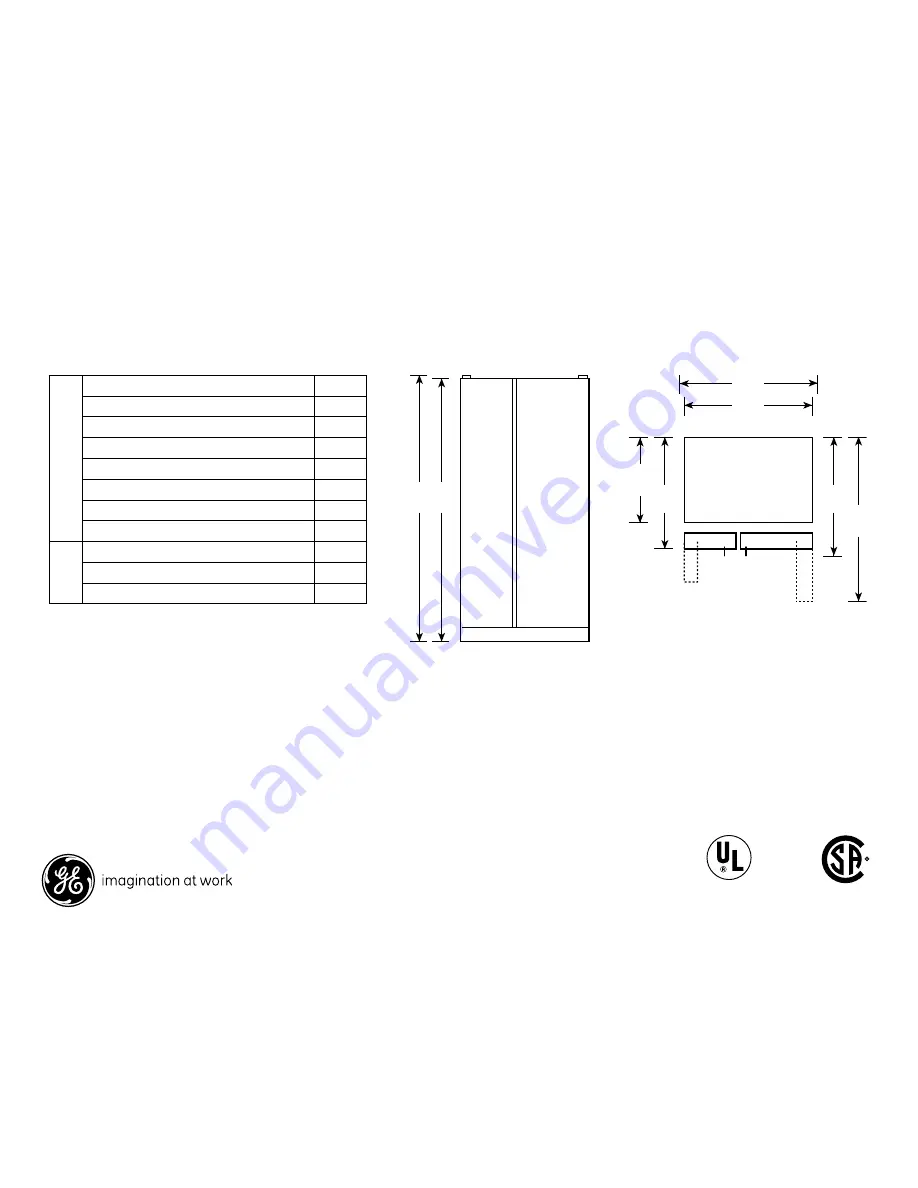 GE GSS20IET Dimensions And Installation Information Download Page 1