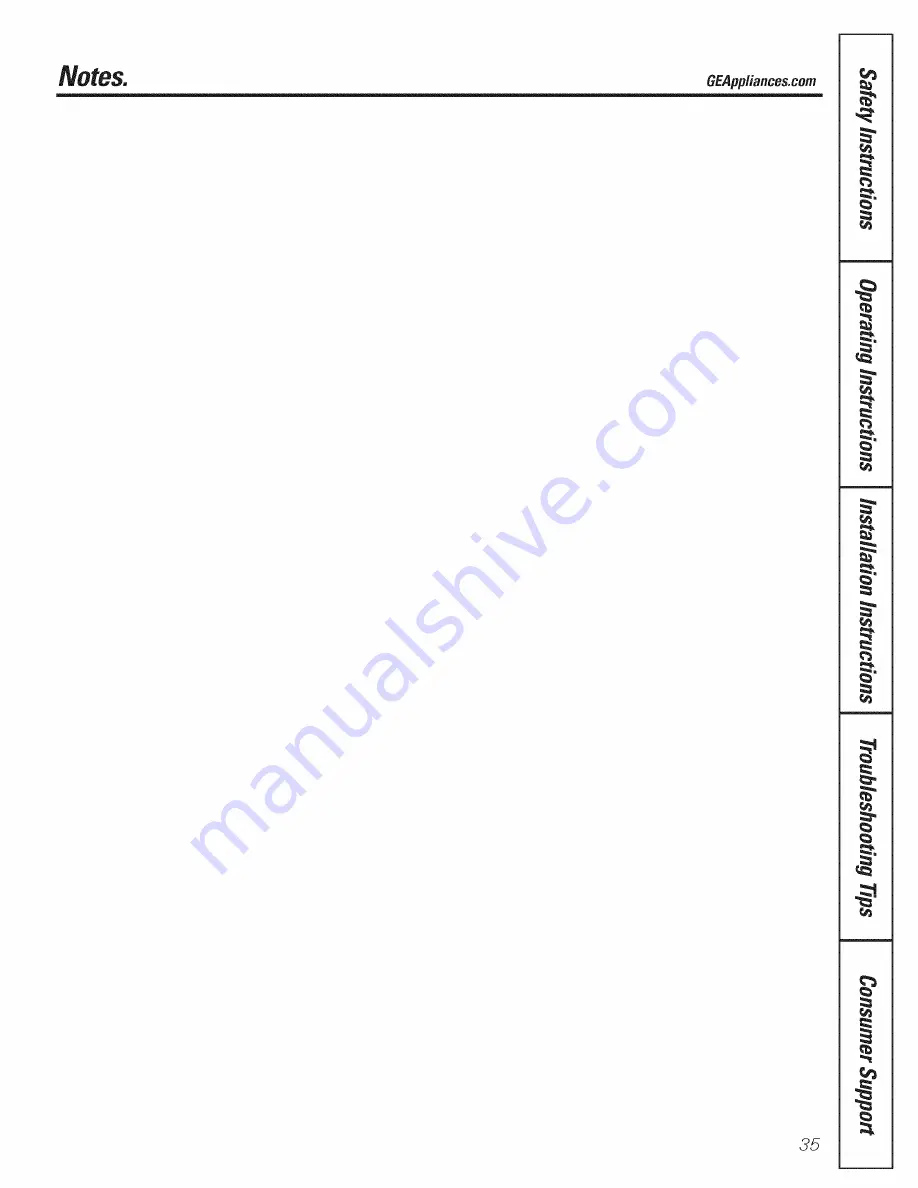 GE GSS25LSWJSS and Owner'S Manual And Installation Download Page 35