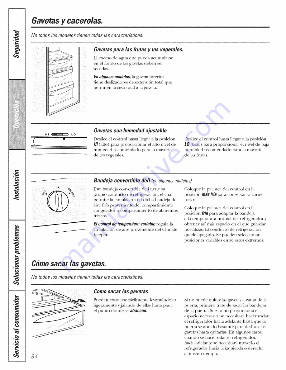 GE GSS25LSWJSS and Owner'S Manual And Installation Download Page 84