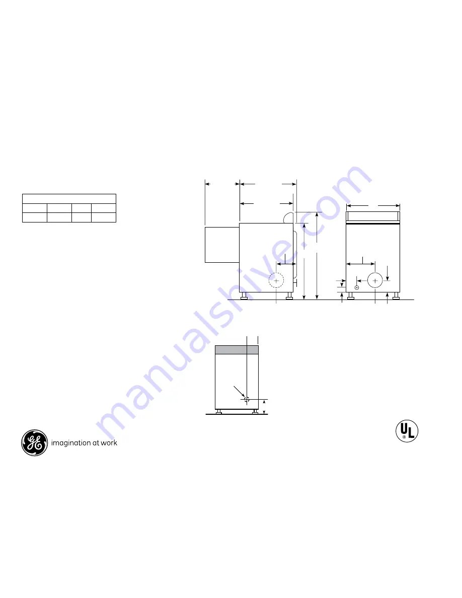 GE GTDN500EM Dimensions And Installation Information Download Page 1