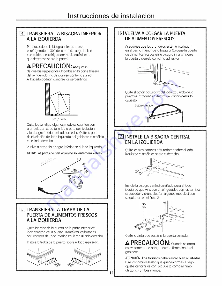 GE GTL12 Owner'S Manual And Installation Instructions Download Page 29