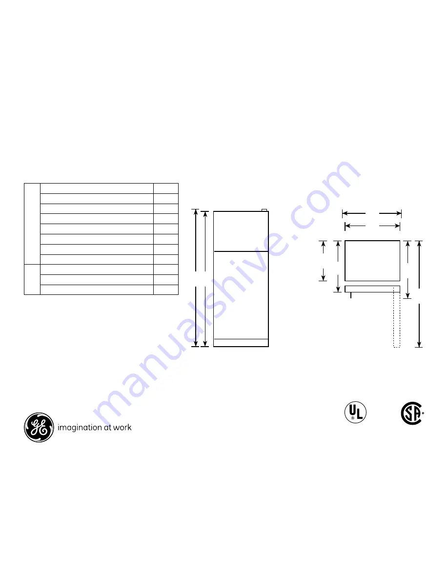 GE GTS18SBX Datasheet Download Page 1