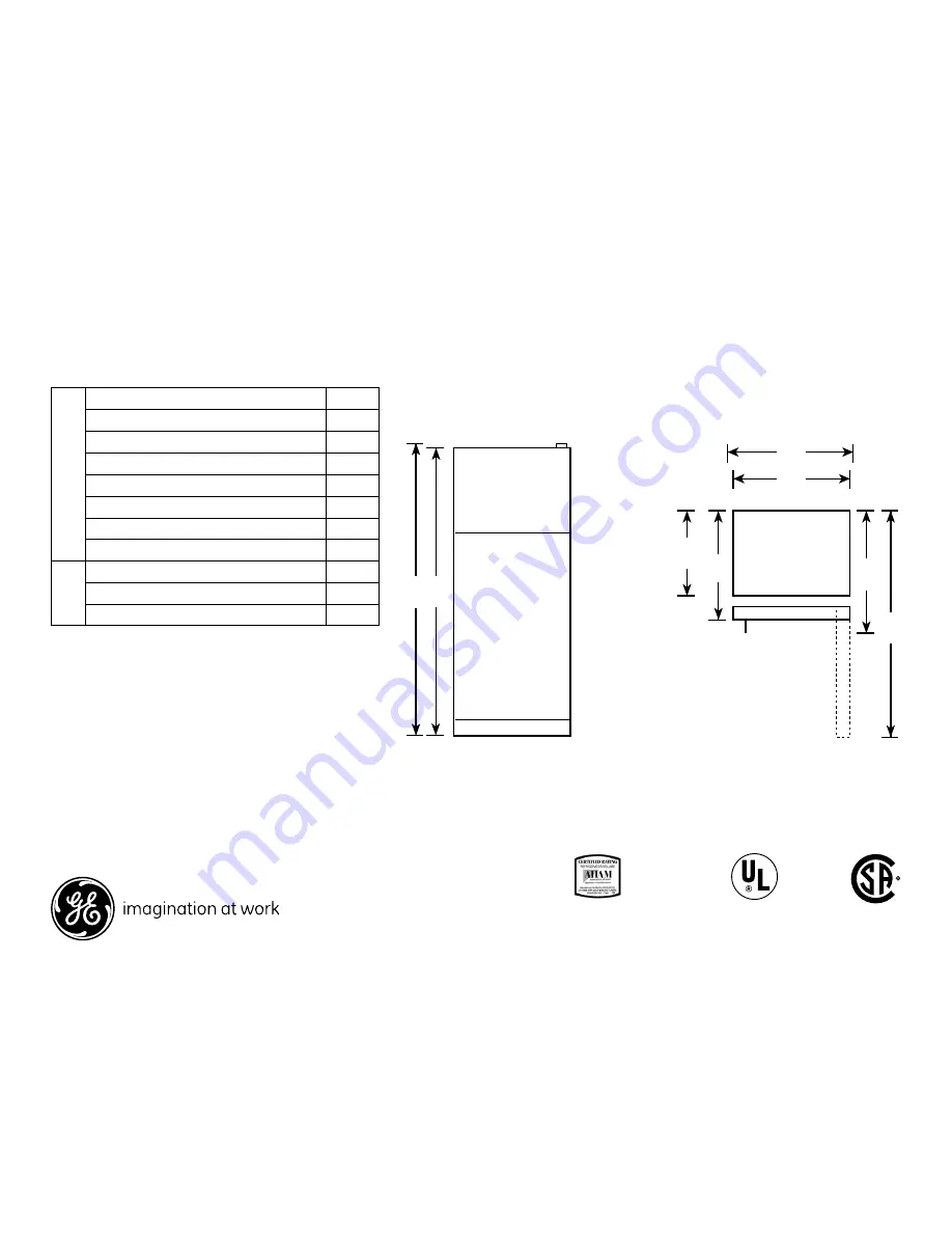 GE GTS21KCX Datasheet Download Page 1