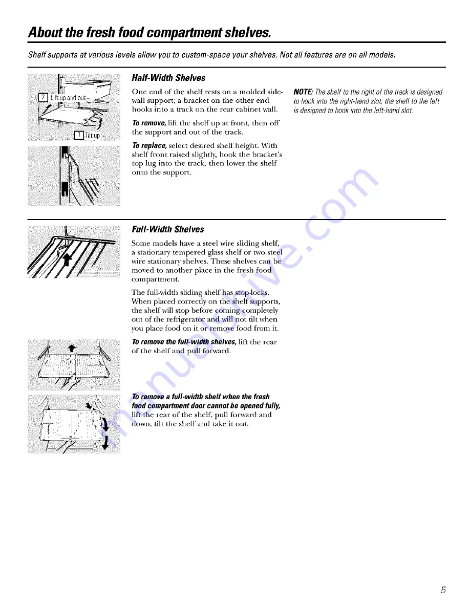 GE GTT16BBSARCC and Owner'S Manual And Installation Instructions Download Page 5