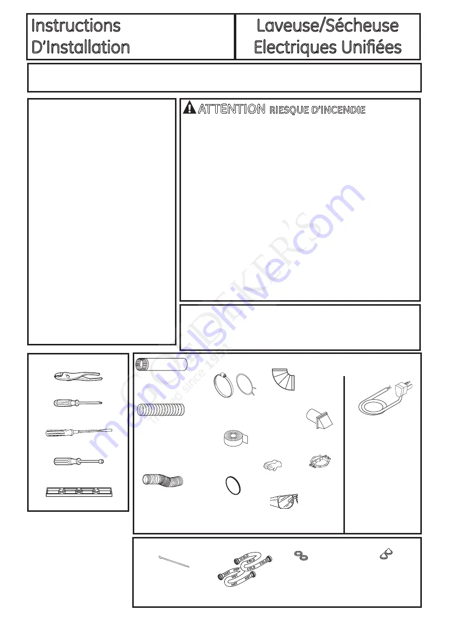 GE GTUN275EMWW Installation Instructions Manual Download Page 13