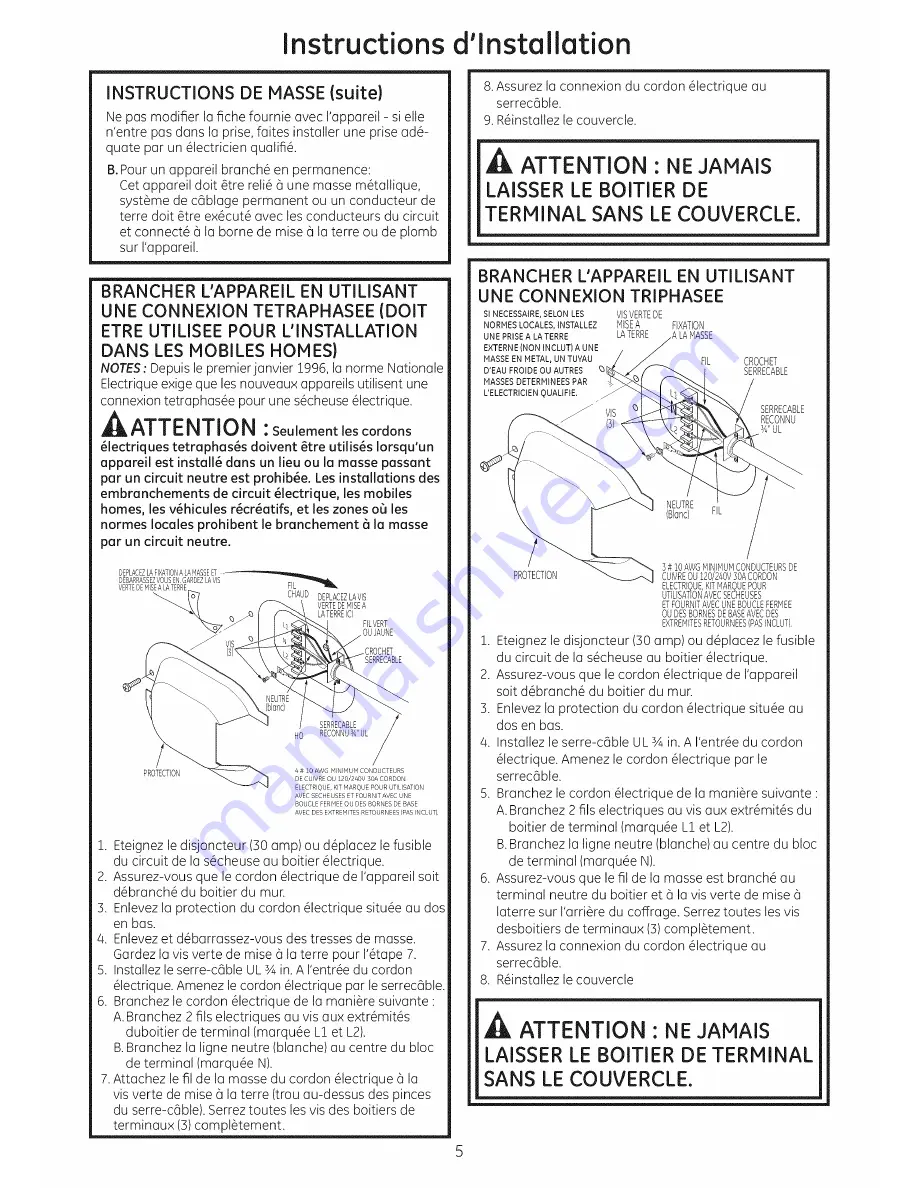 GE GTUP240EM1WW Installation Instructions Manual Download Page 17