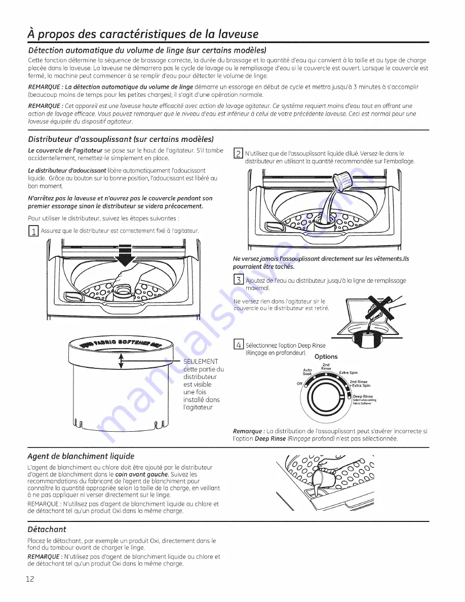 GE GTW460 Owner'S Manual And Installation Instructions Download Page 38