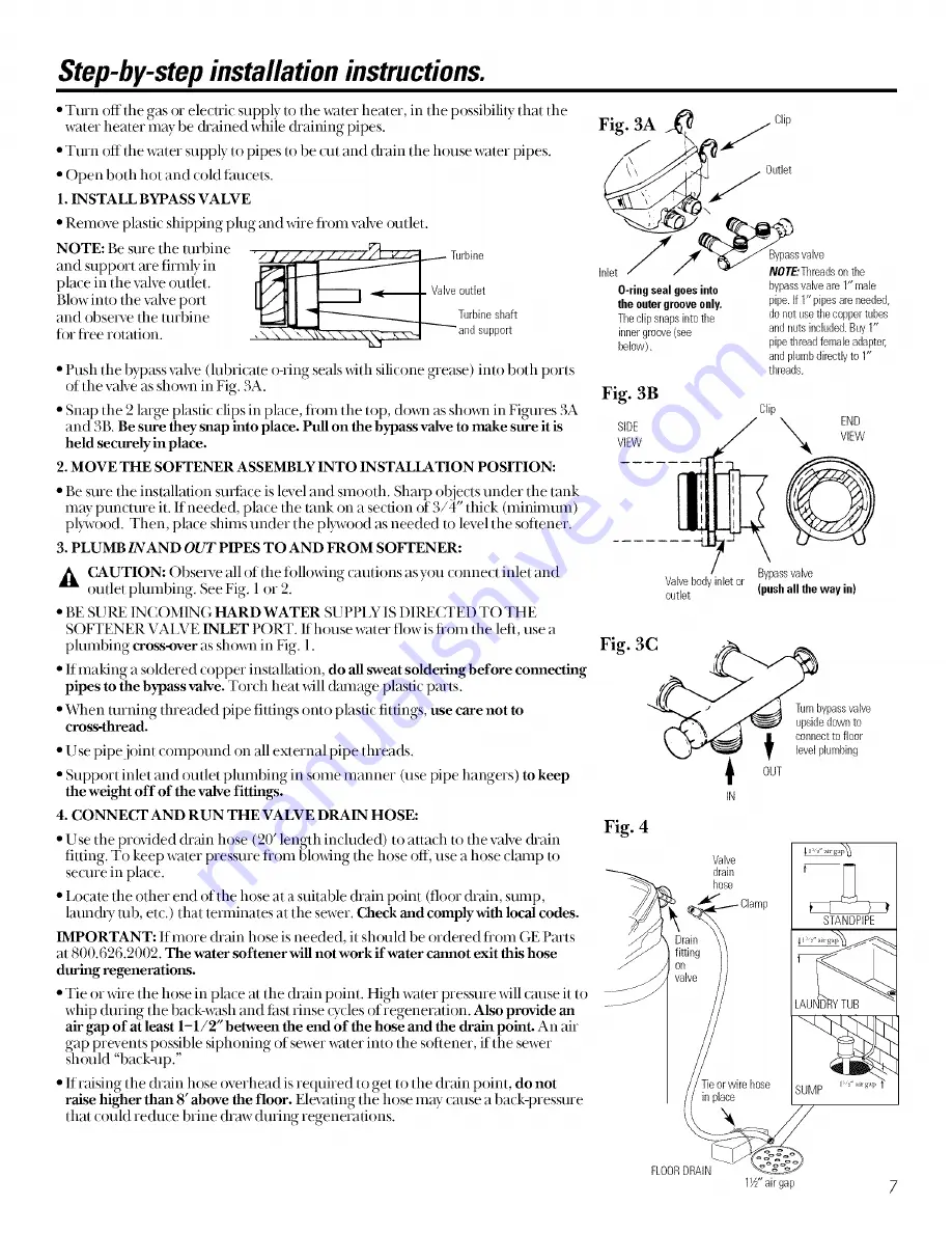 GE GXSF35Z Owner'S Manual & Installation Instructions Download Page 7