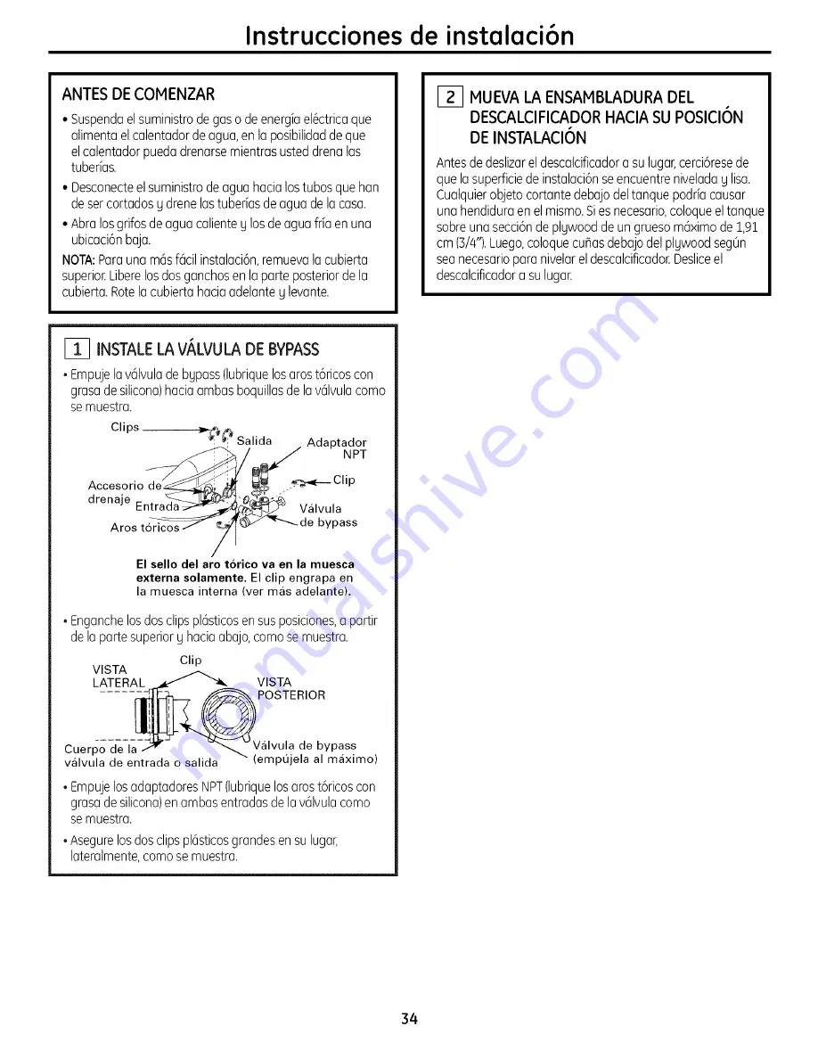 GE GXSS20H Owner'S Manual & Installation Instructions Download Page 34