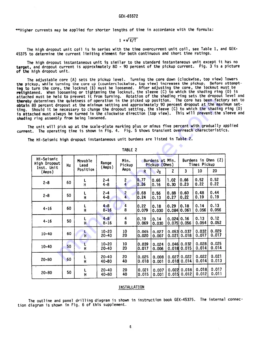 GE IFC53M Instructions Manual Download Page 4