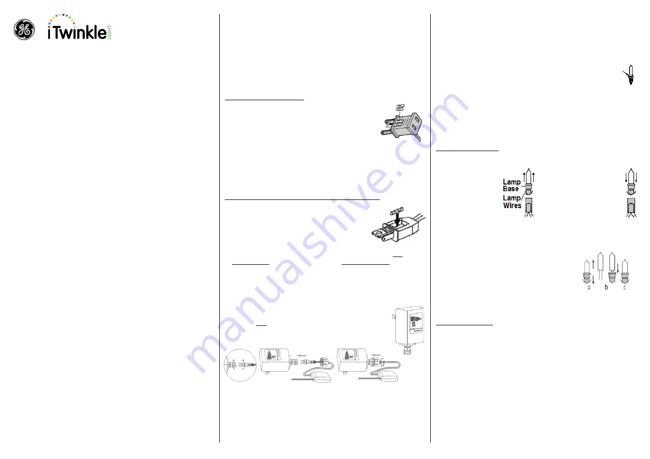 GE iTwinkle Light Use And Care Instructions Download Page 1