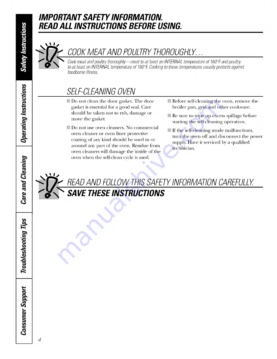 GE J7912 Owner'S Manual Download Page 4