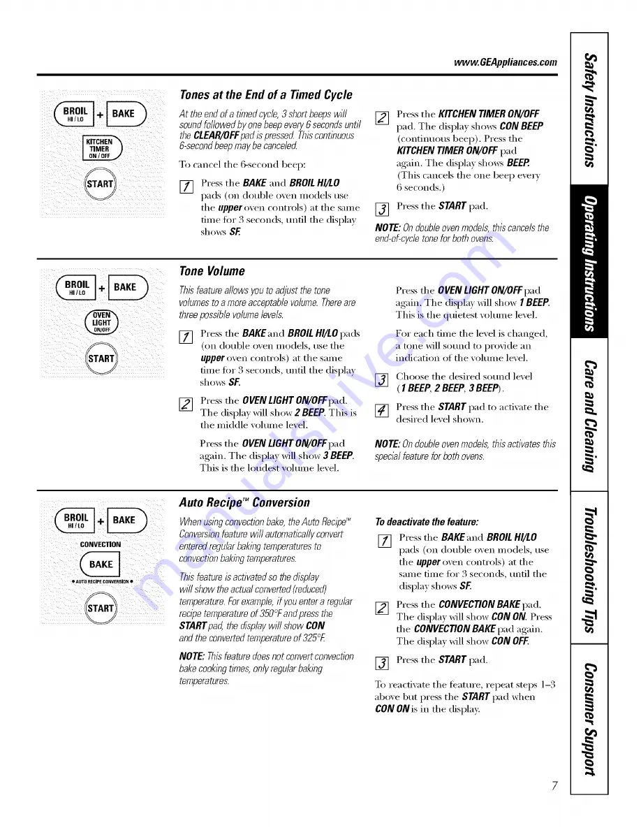 GE J7912 Owner'S Manual Download Page 7