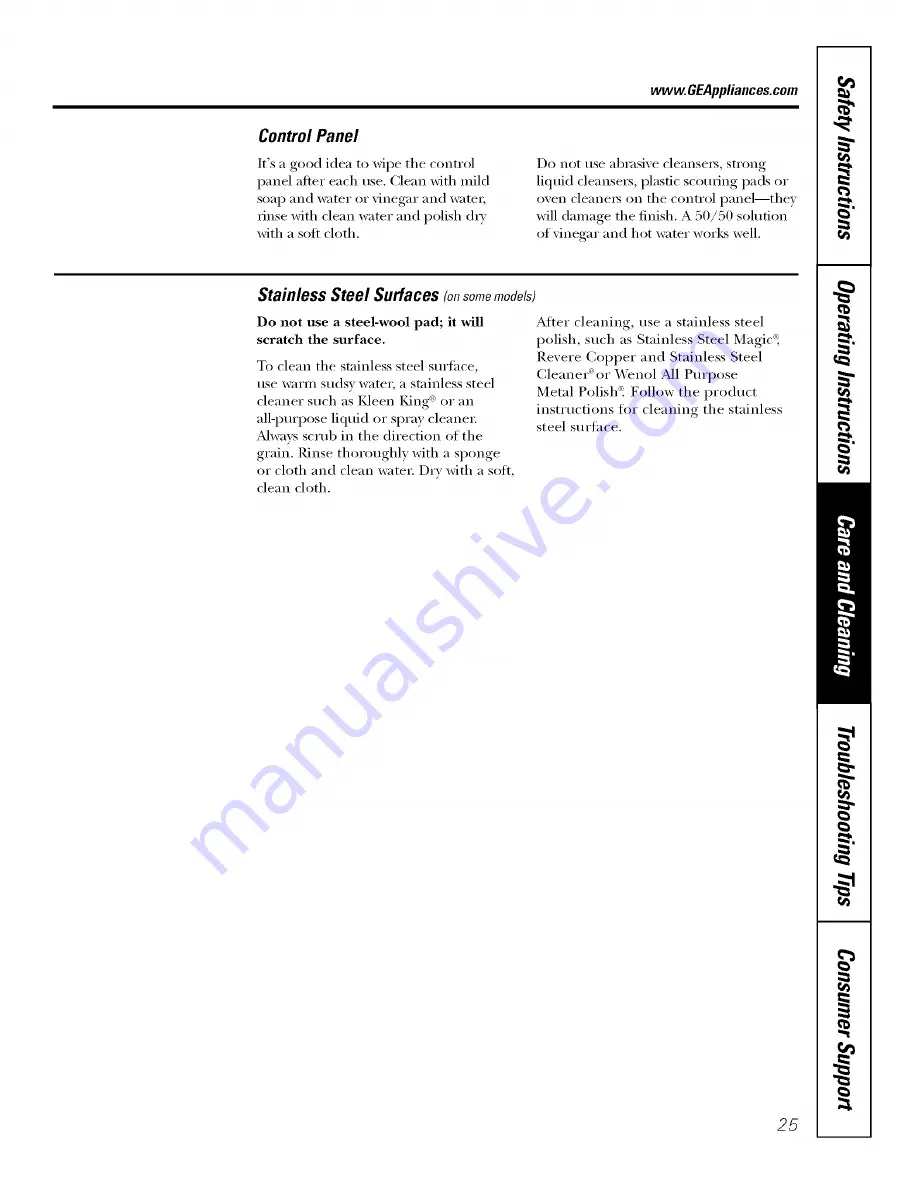 GE J7912 Owner'S Manual Download Page 25