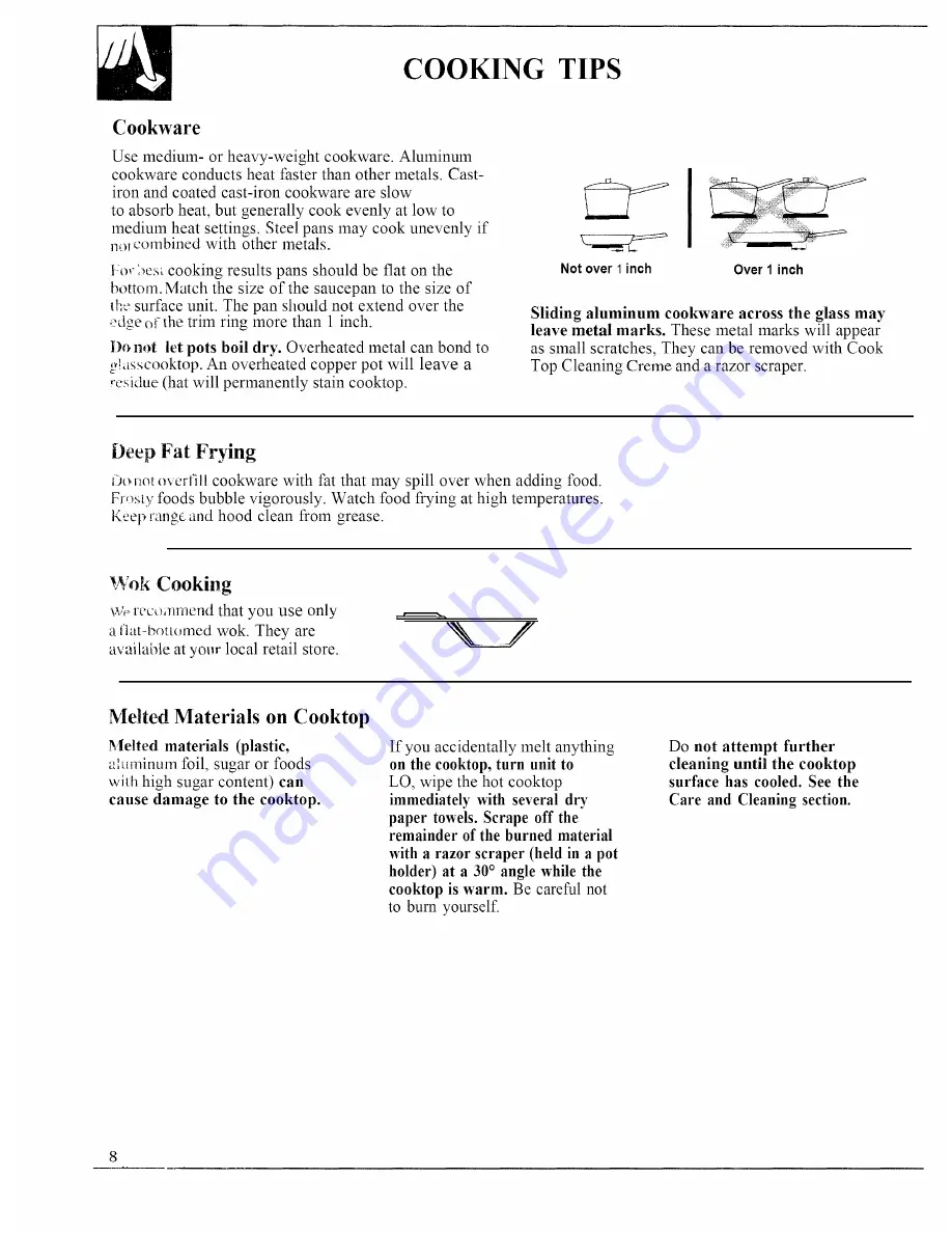 GE JB575GR Use And Care Manual Download Page 8