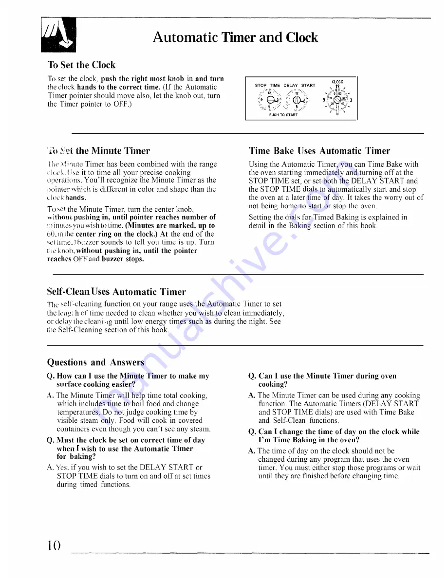 GE JB575GR Use And Care Manual Download Page 10