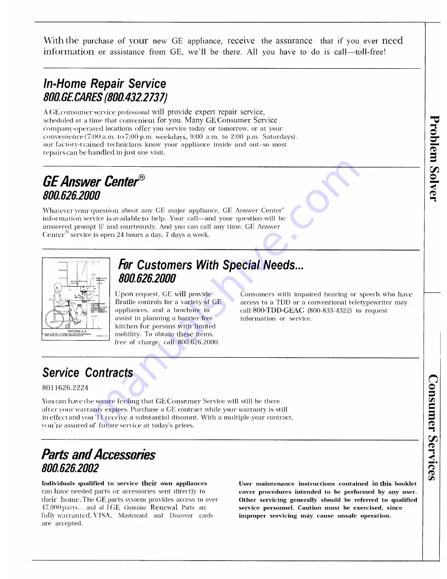 GE JB575GR Use And Care Manual Download Page 27