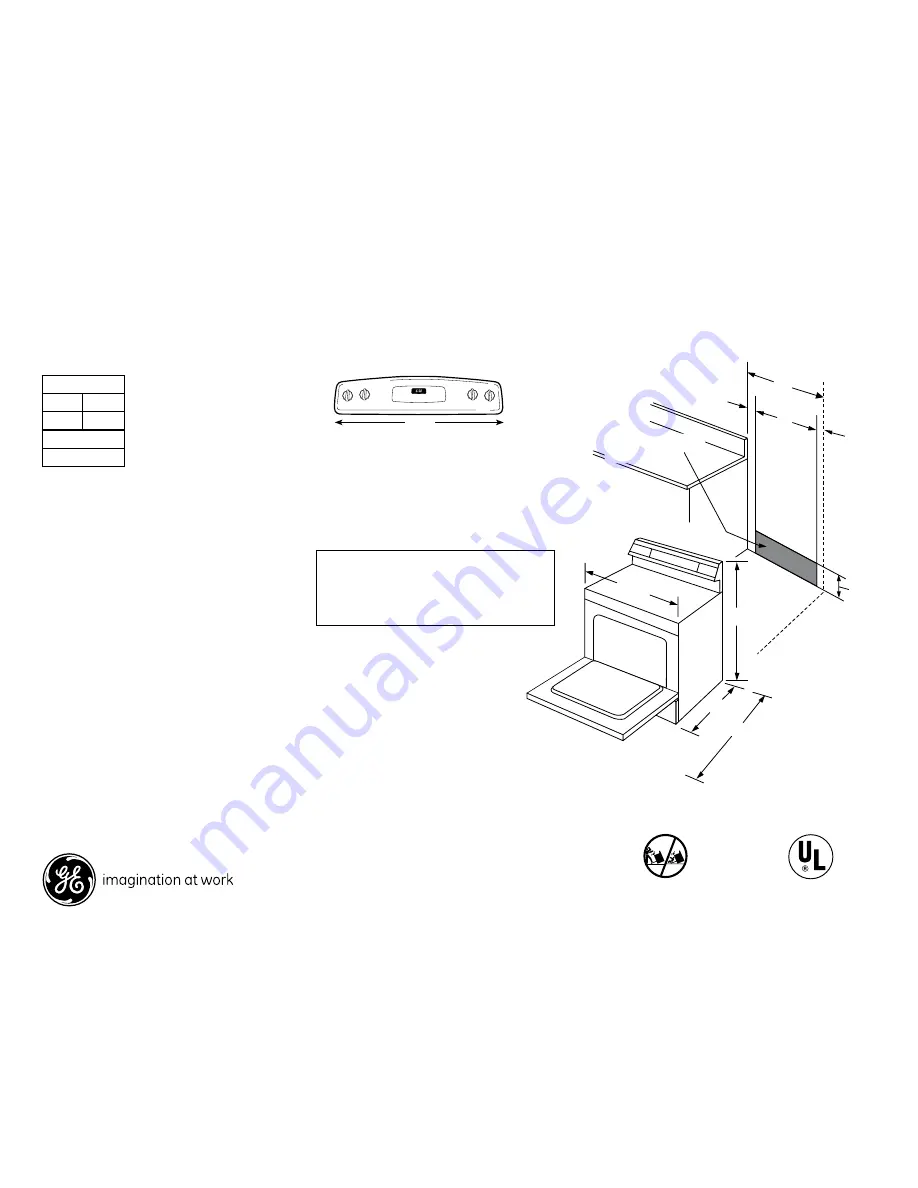 GE JB620SRSS Dimensions And Installation Information Download Page 1