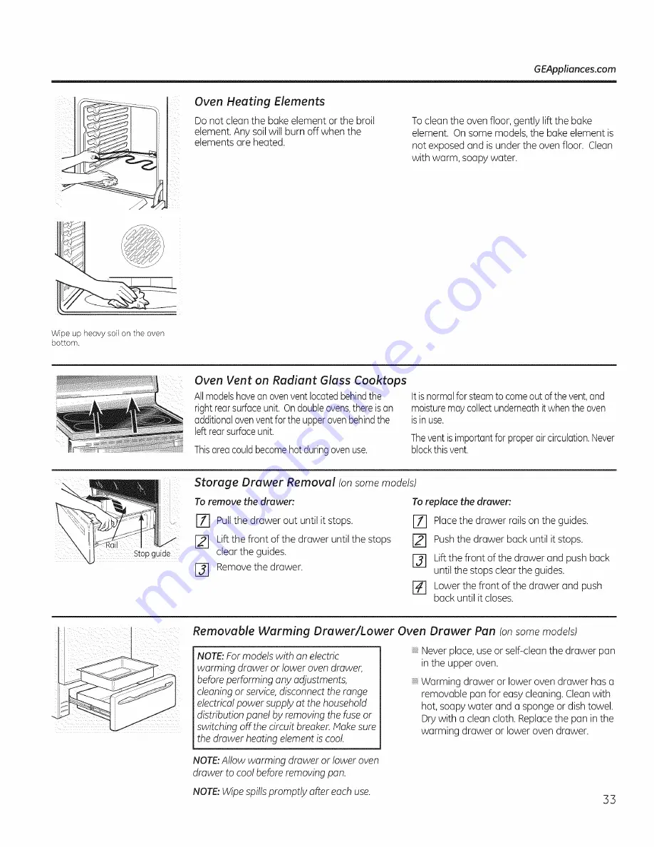 GE JB705DT1BB Owner'S Manual Download Page 33