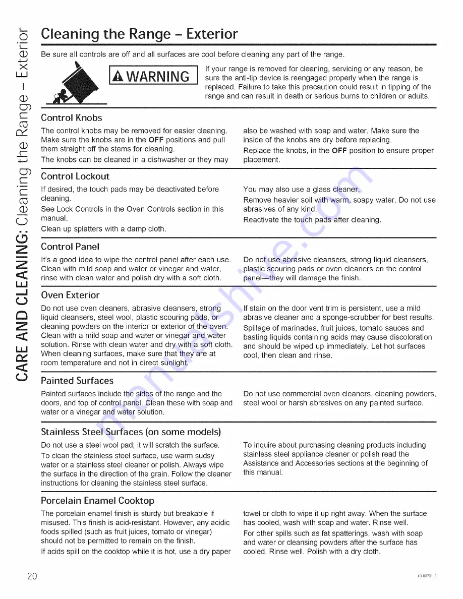 GE JB850 Owner'S Manual Download Page 20