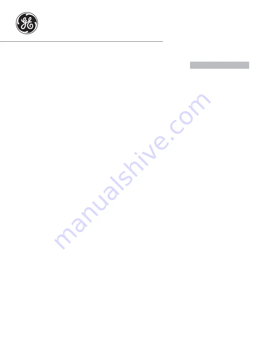 GE JCB630 Owner'S Manual Download Page 1