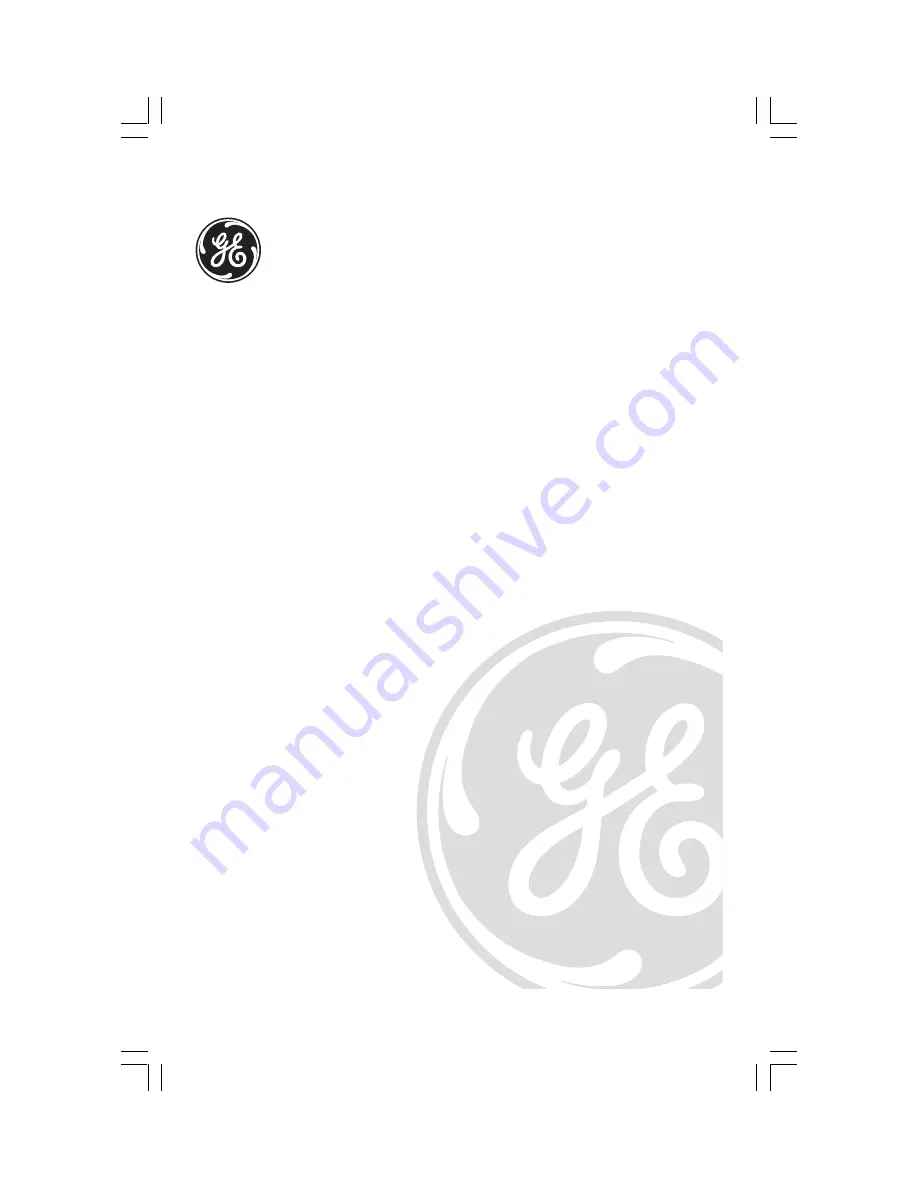 GE JCEG3020BB Manual Download Page 1