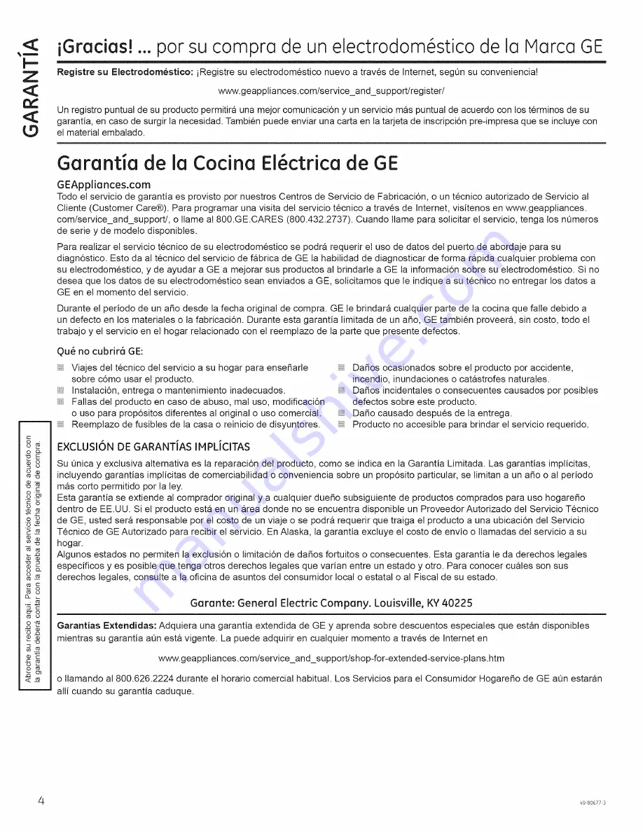 GE JCK1000DF2BB Owner'S Manual Download Page 20