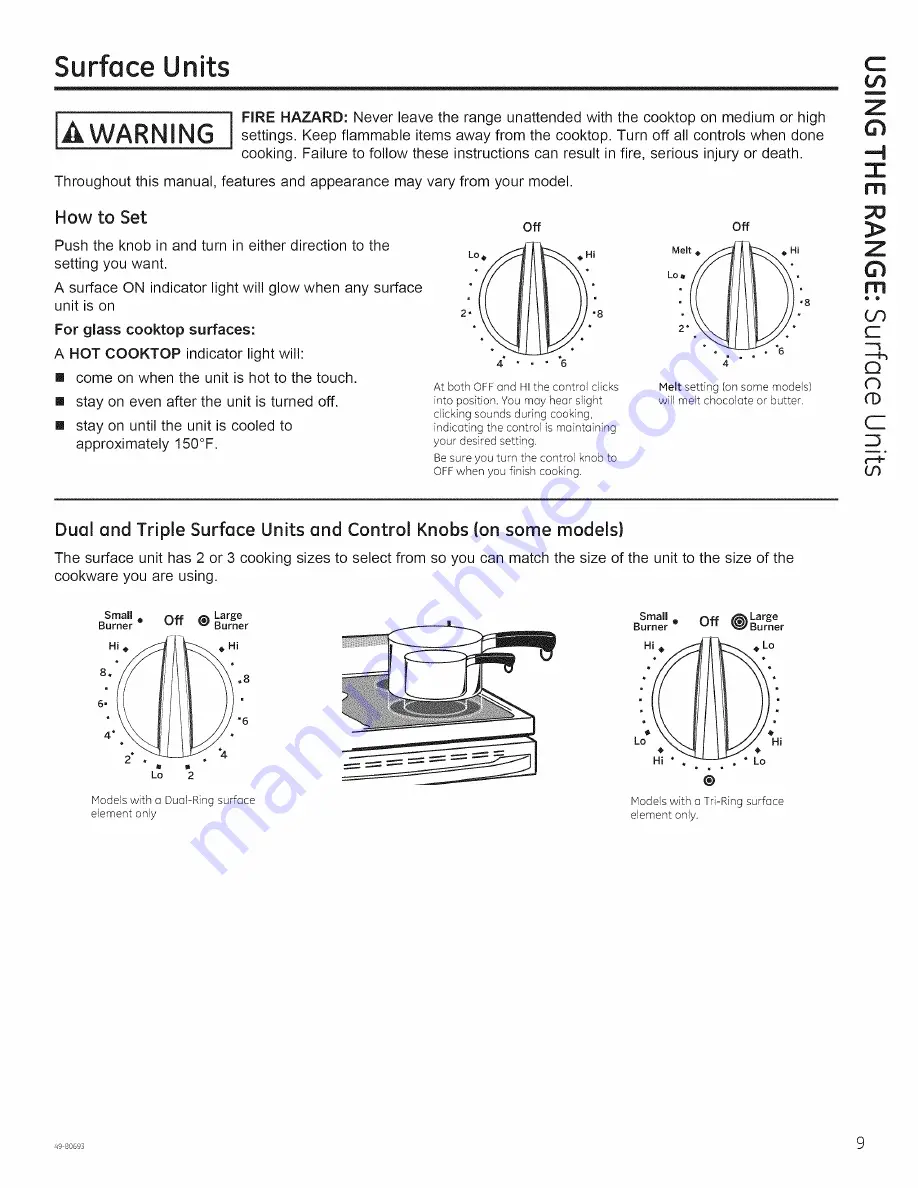 GE JD630DF1BB Owner'S Manual Download Page 9