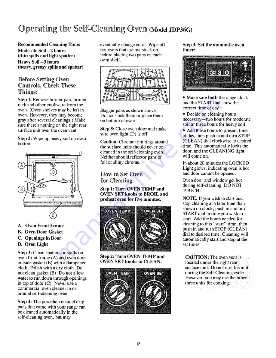 GE JDC26G Use And Care Manual Download Page 18