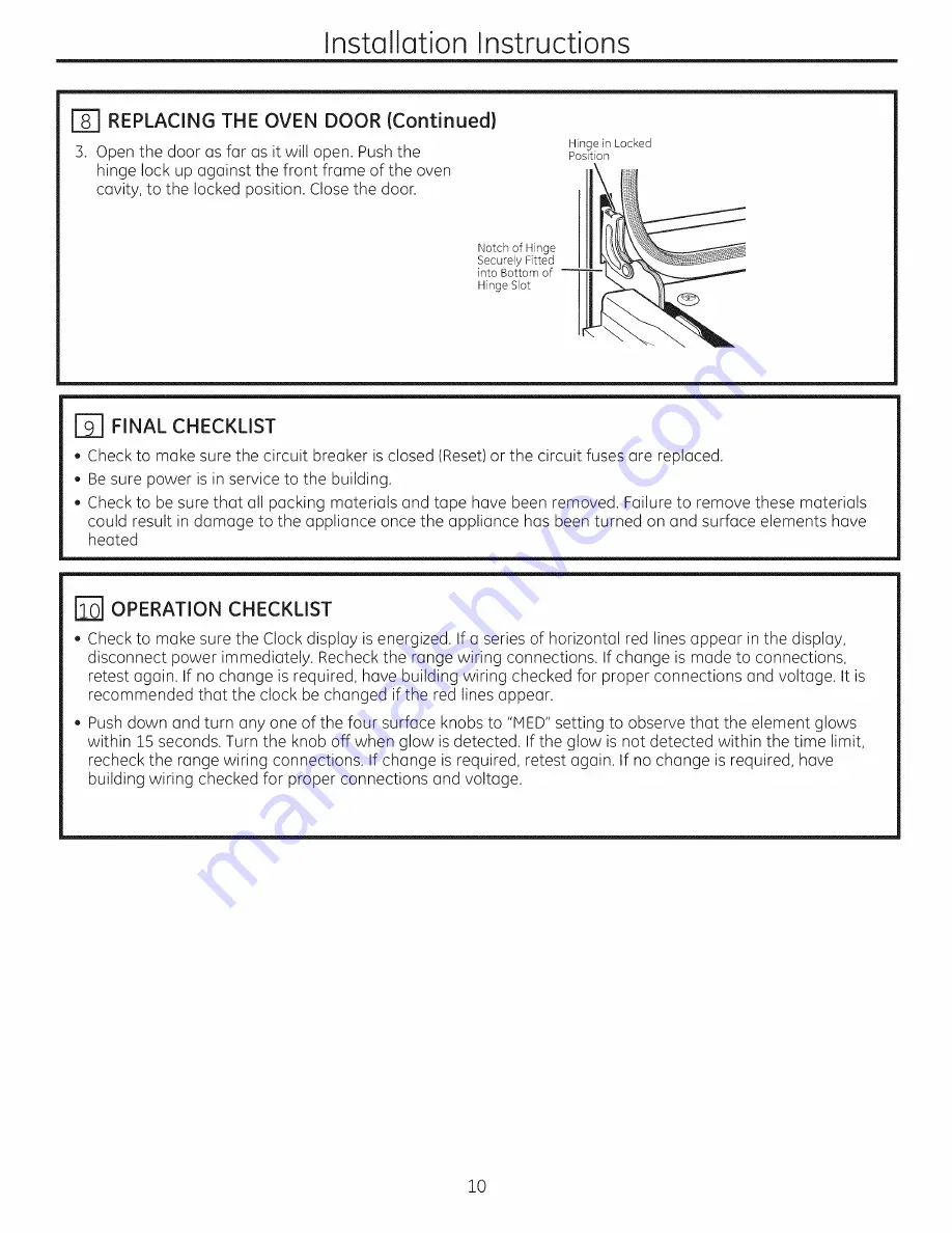 GE JDS28DF1WW Installation Instructions Manual Download Page 10