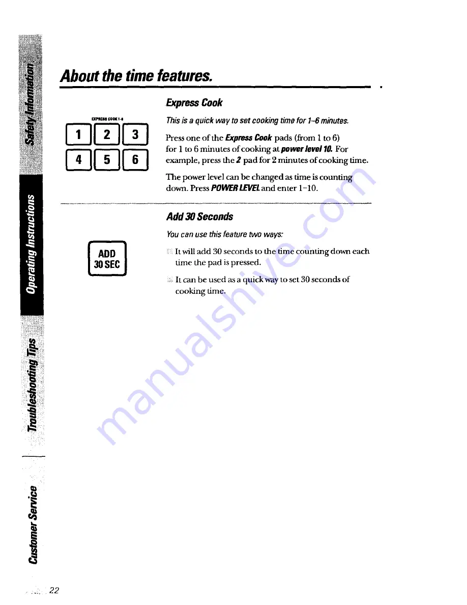 GE JE1250 Owner'S Manual Download Page 22