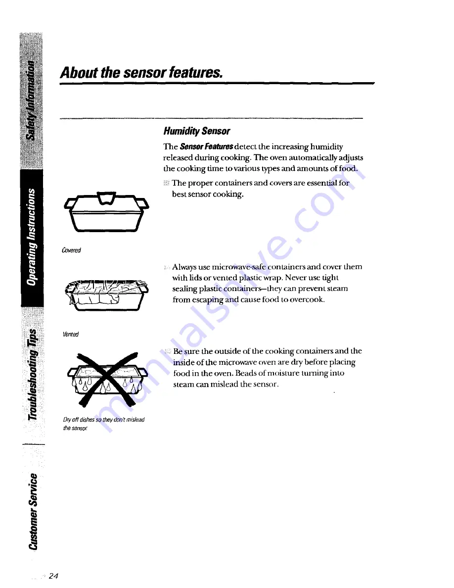 GE JE1250 Owner'S Manual Download Page 24