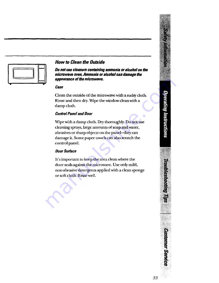 GE JE1250 Owner'S Manual Download Page 33