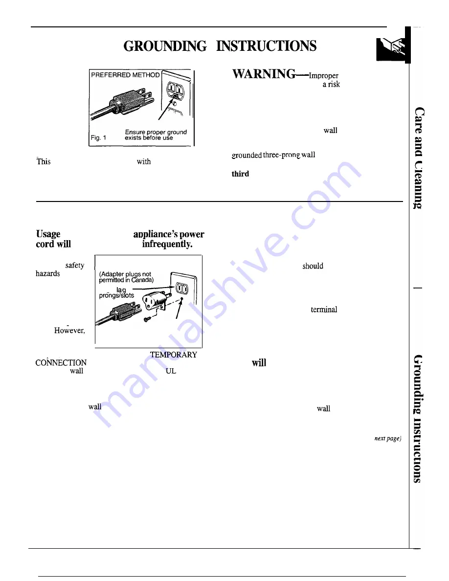 GE JE1530 Use And Care & Cooking Manual Download Page 21