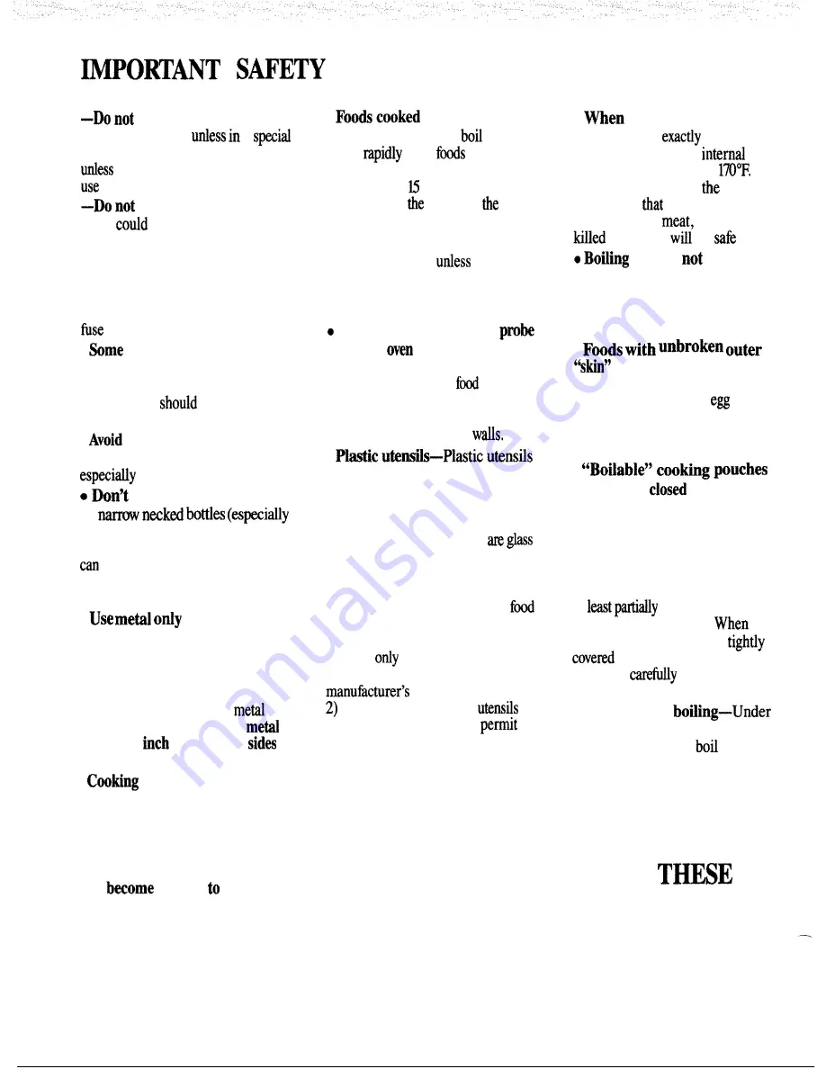 GE JE1555T Use And Care Manual Download Page 4