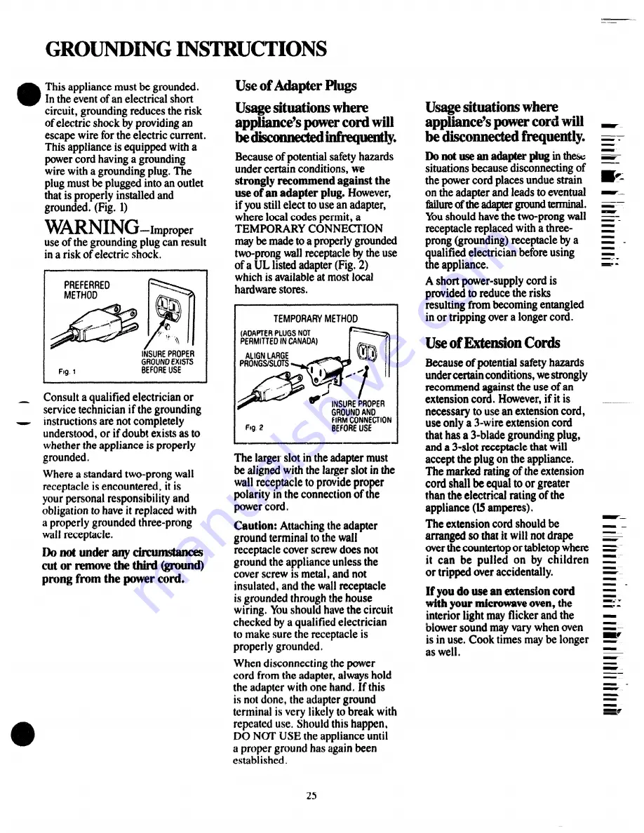 GE JE80T Use And Care & Cooking Manual Download Page 25