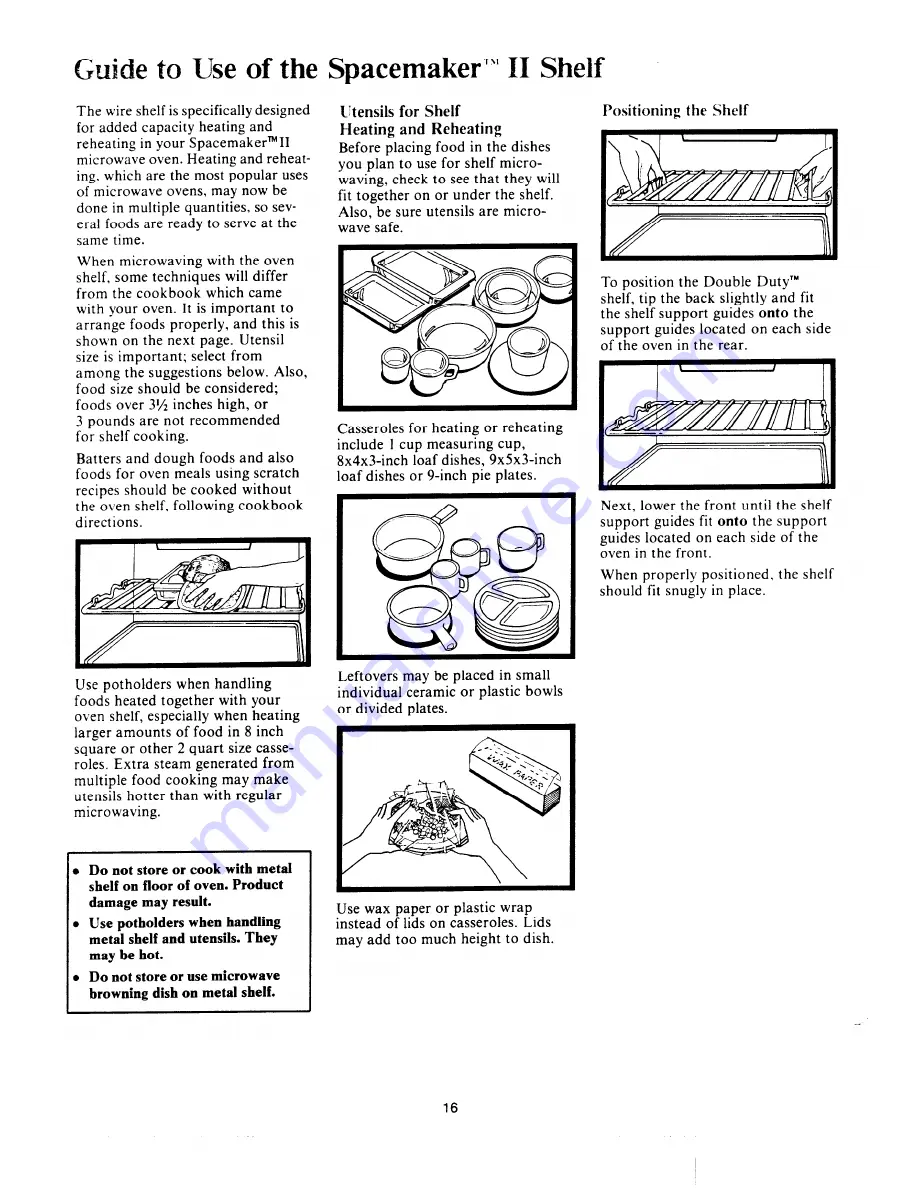 GE JEM31E Use And Care Manual Download Page 16