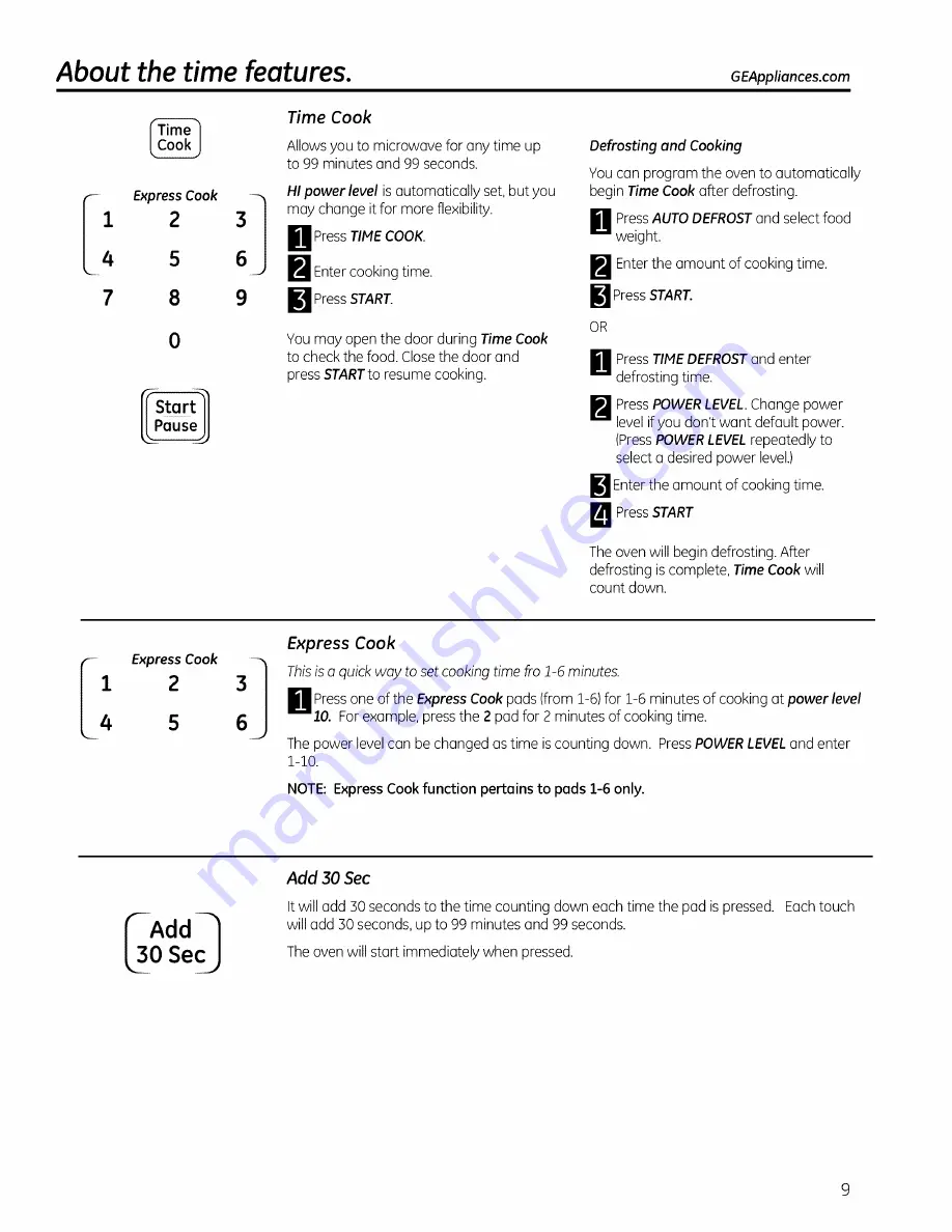 GE JES1139 Owner'S Manual Download Page 57