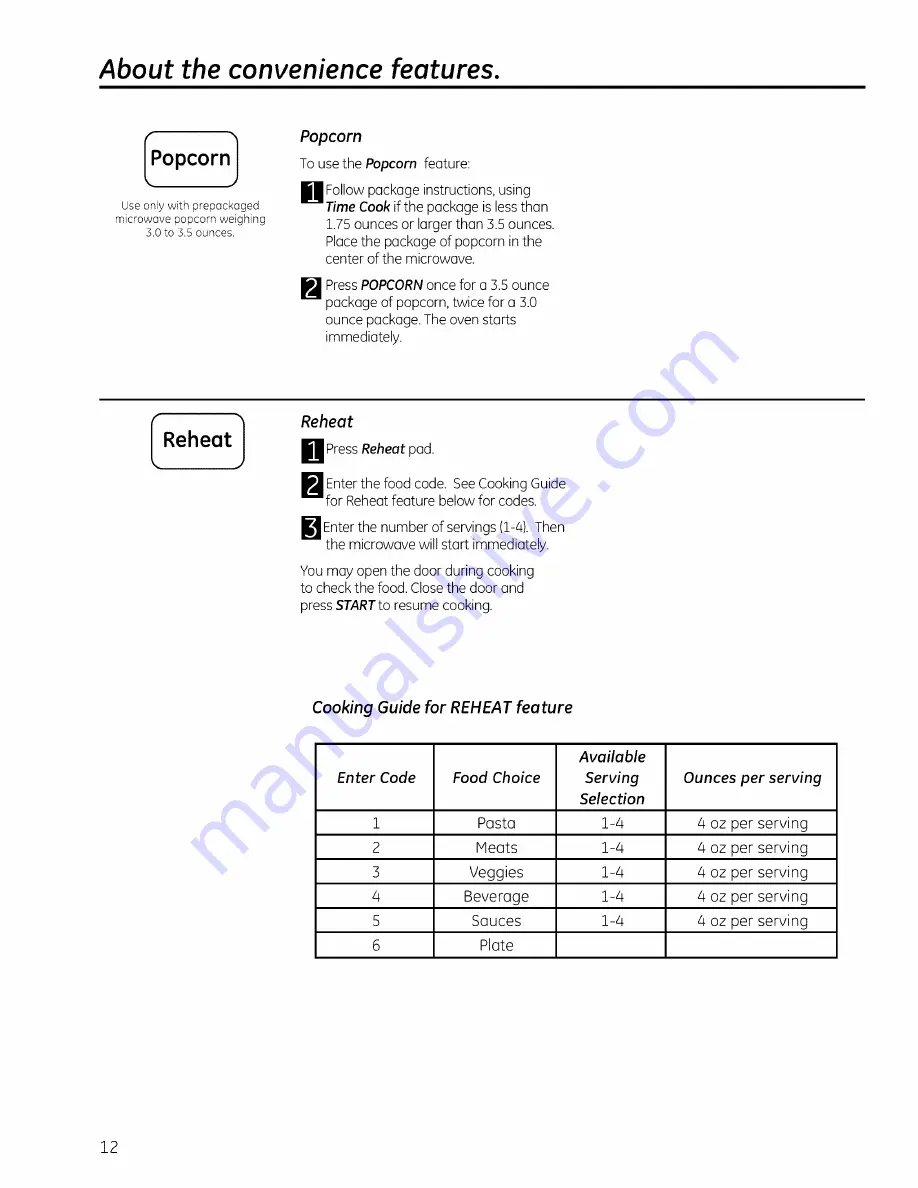 GE JES1139 Owner'S Manual Download Page 60