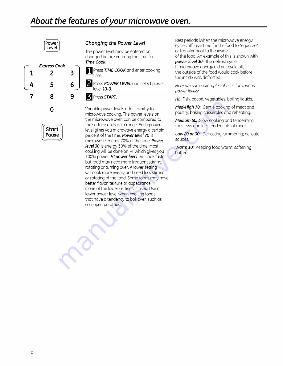 GE JES1139 Owner'S Manual Download Page 80