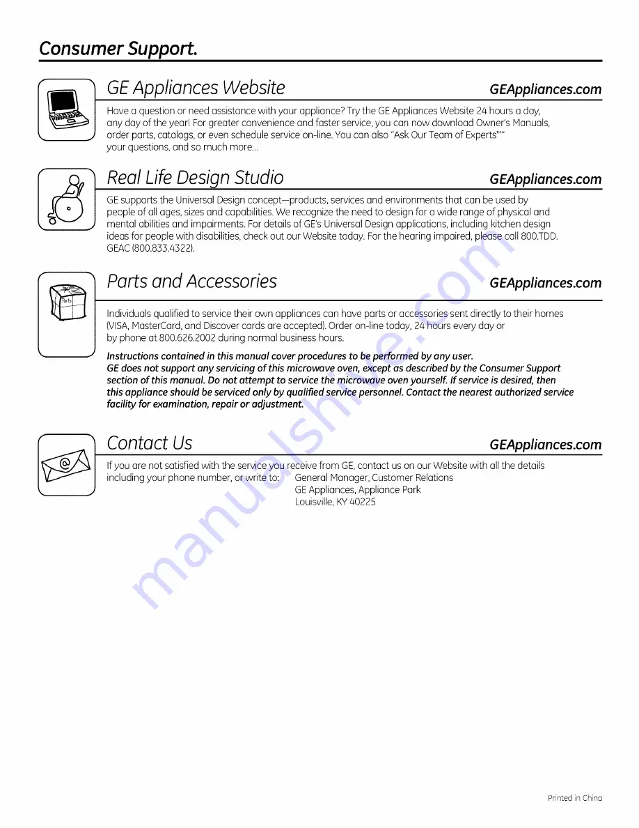 GE JES1139 Owner'S Manual Download Page 96