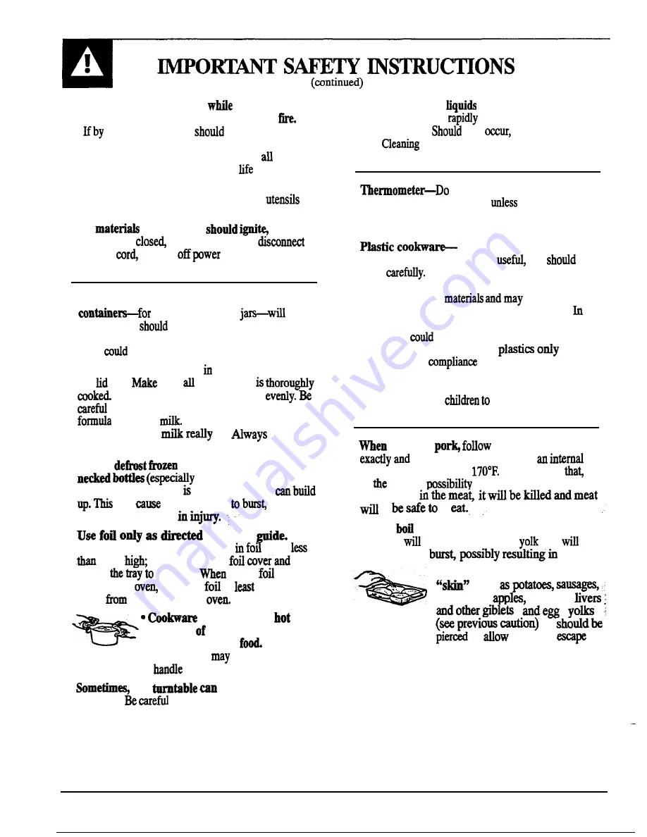 GE JES1224T Use And Care & Cooking Manual Download Page 4