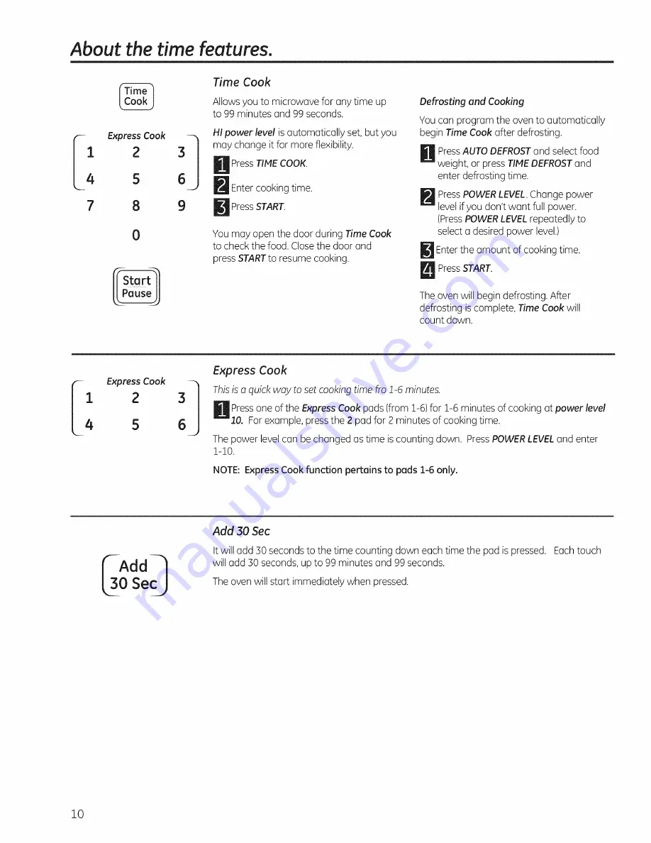 GE JES740 Owner'S Manual Download Page 10