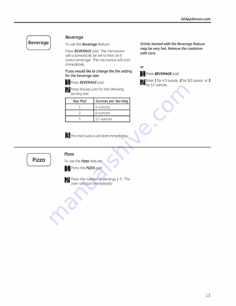 GE JES740 Owner'S Manual Download Page 13