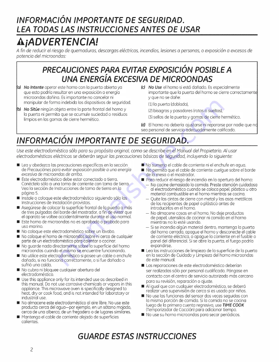 GE JES740 Owner'S Manual Download Page 26