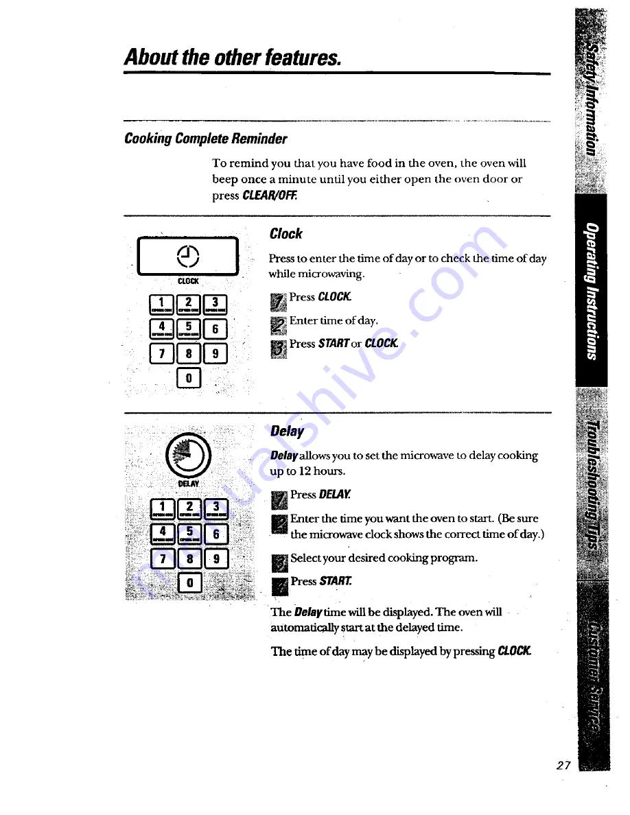 GE JES934 Owner'S Manual Download Page 27